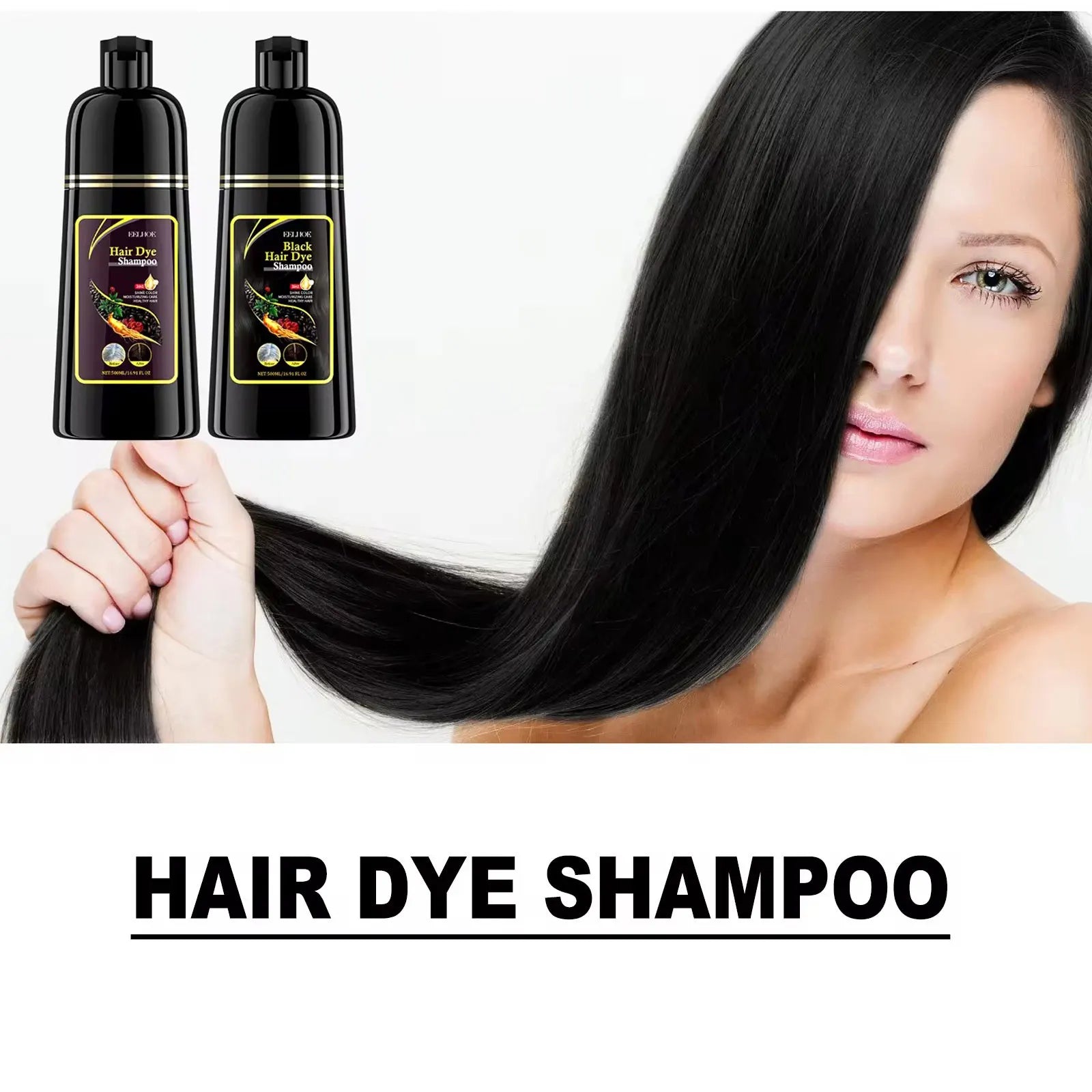 EELHOE 3-in-1 Black Hair Dye Shampoo