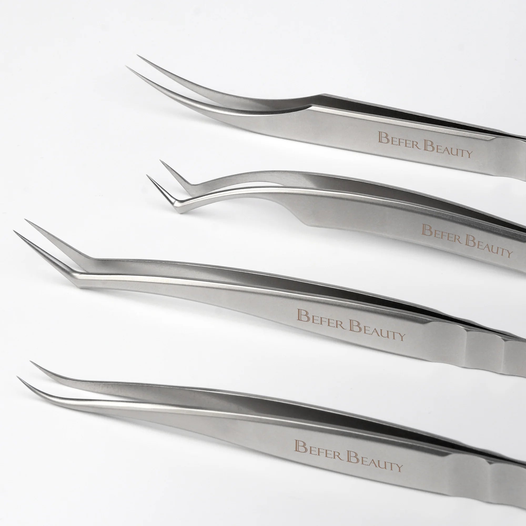 Anti-Static Stainless Steel Eyelash Extension Tweezers