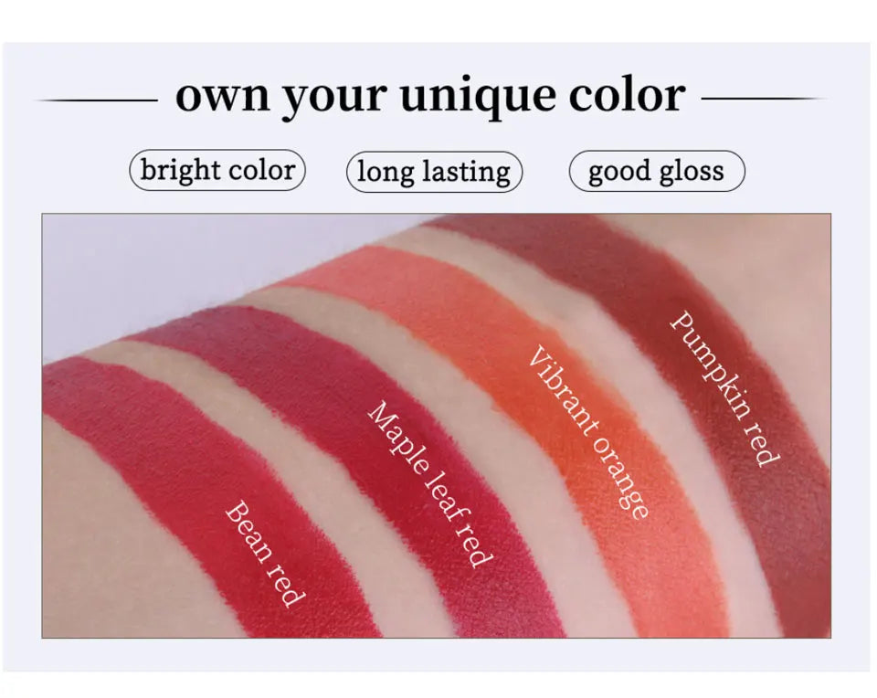 4pcs Cigarette Lipstick Set – Matte Lip Glaze, Waterproof & Long-Lasting Tint