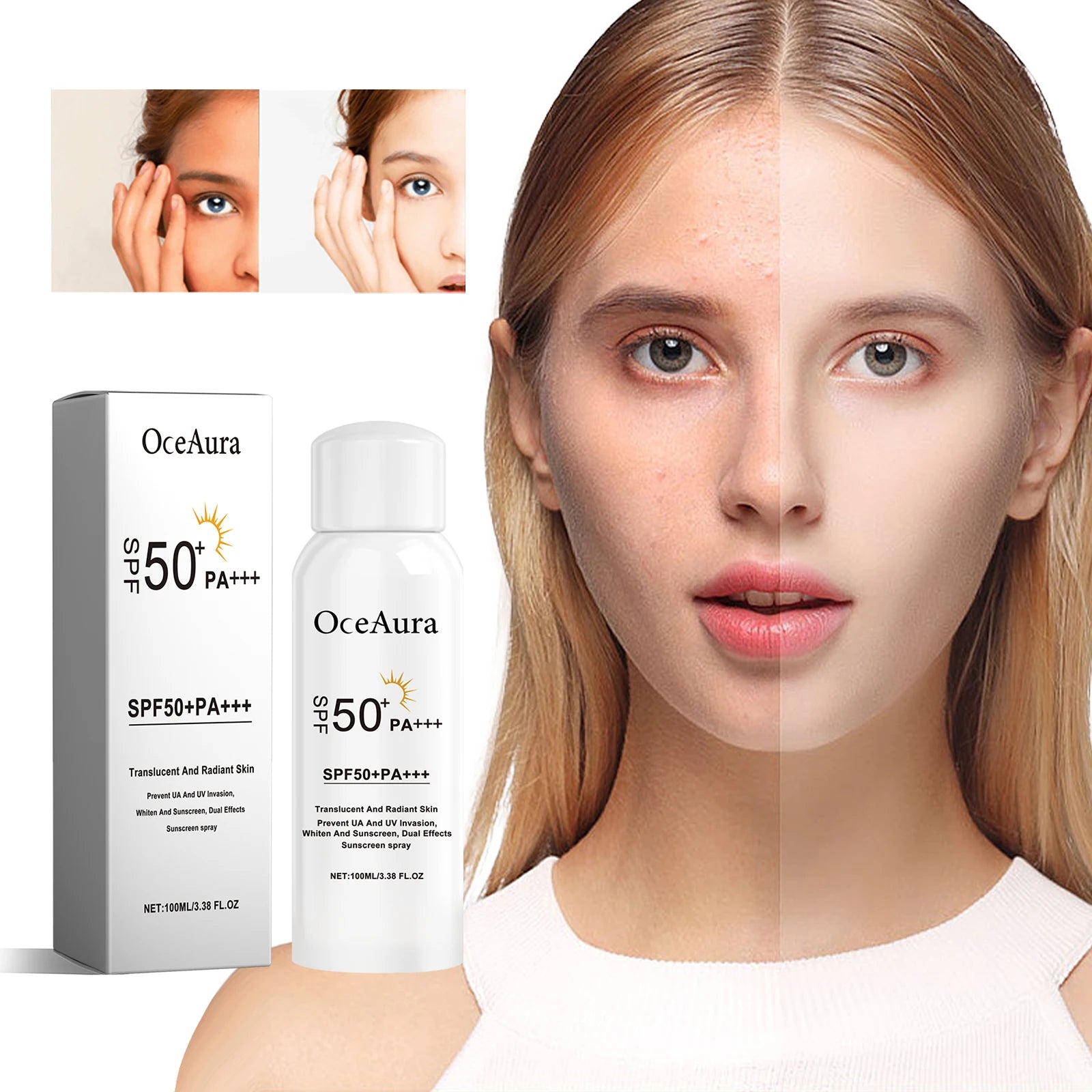 Oceaura SPF Sunscreen Spray – 100ml UV Protection