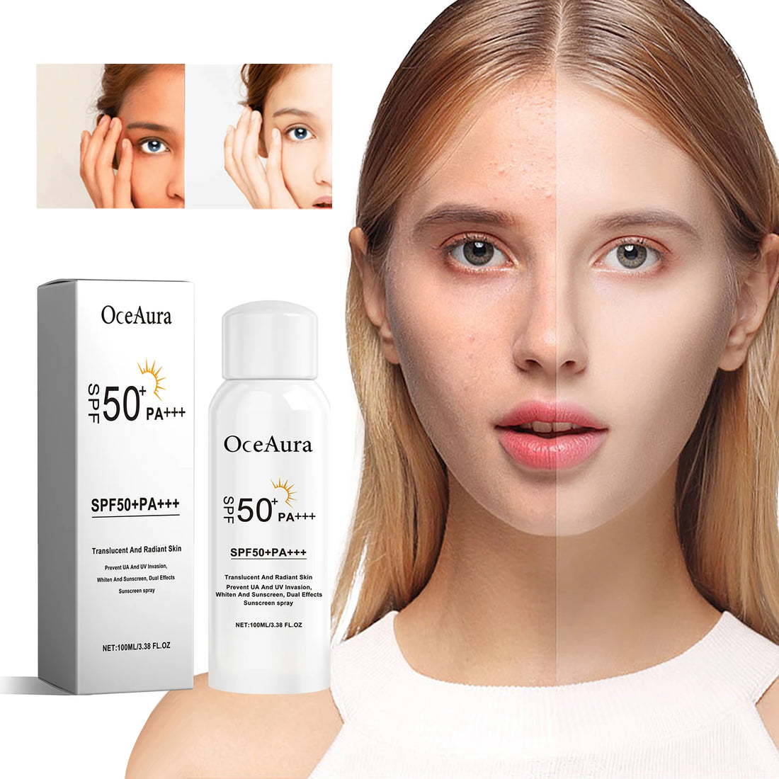 Oceaura SPF Sunscreen Spray – 100ml UV Protection