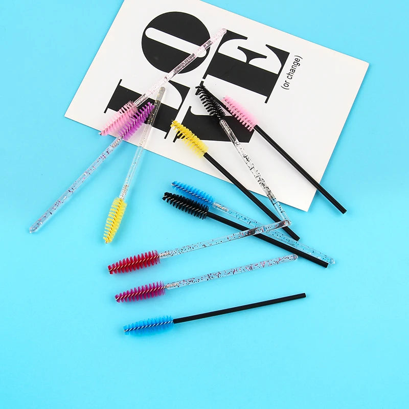 5/25/50pcs Crystal Eyelash Brush Applicators