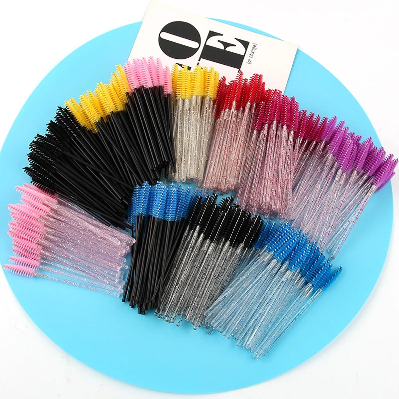 5/25/50pcs Crystal Eyelash Brush Applicators