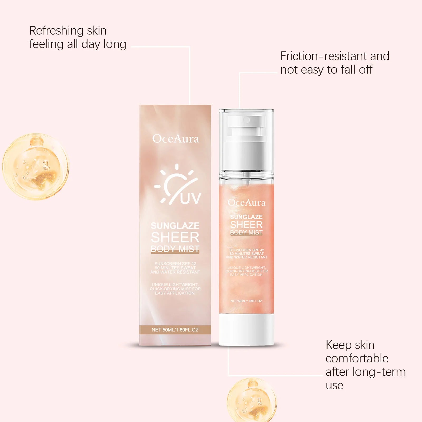 Oceaura Hyaluronic Acid Body Sunscreen Spray – SPF42