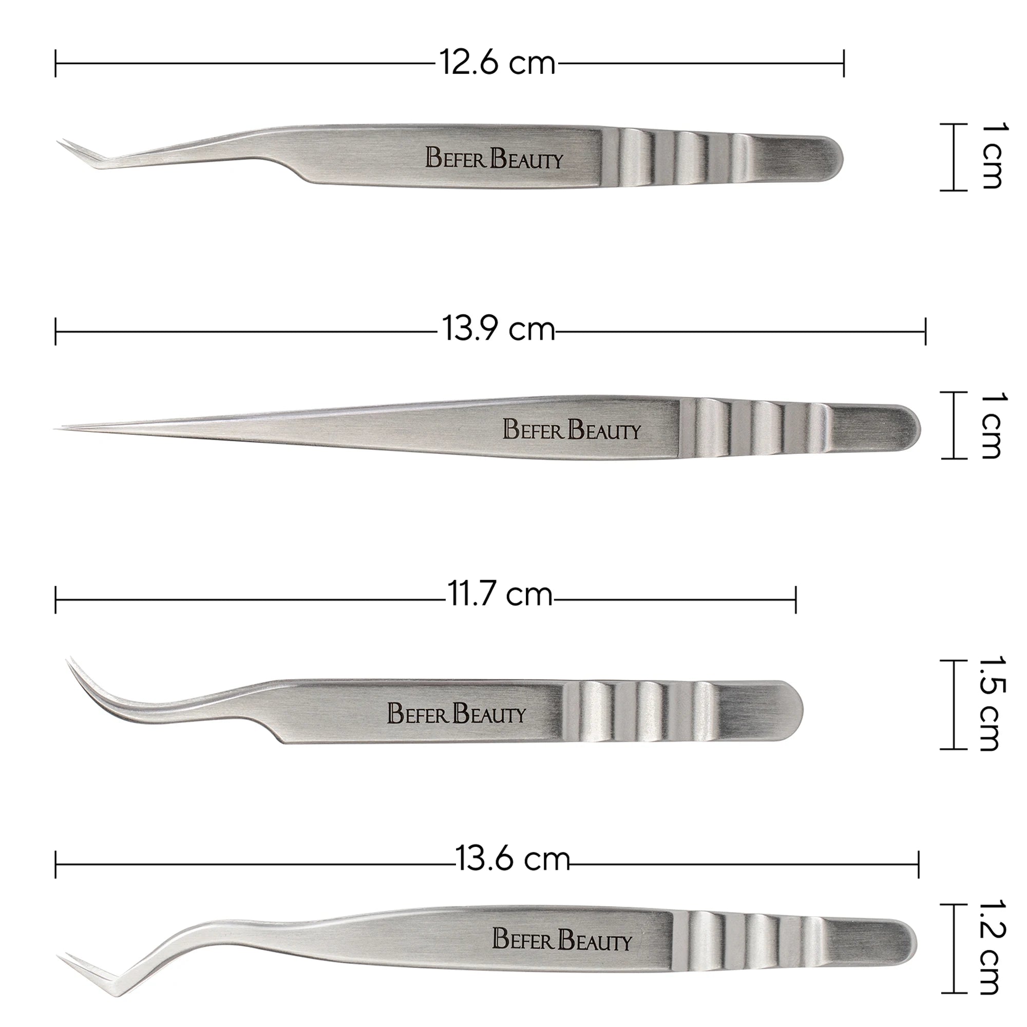 Anti-Static Stainless Steel Eyelash Extension Tweezers