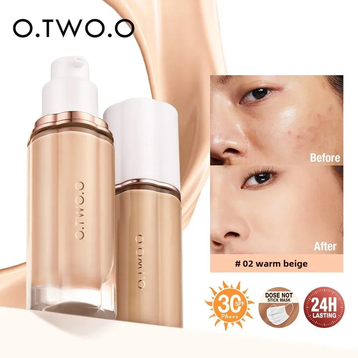 O.TWO.O Liquid Foundation Cream – SPF30, 30ml