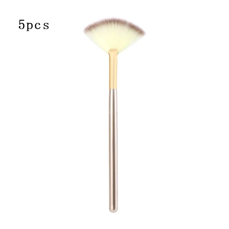 5pcs Soft Fan Brushes – Facial Applicator Tools
