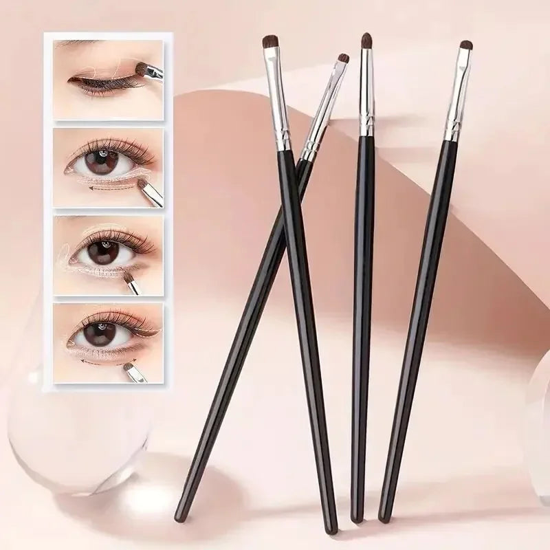 4pcs Fine Eyeshadow & Eyeliner Brush Set