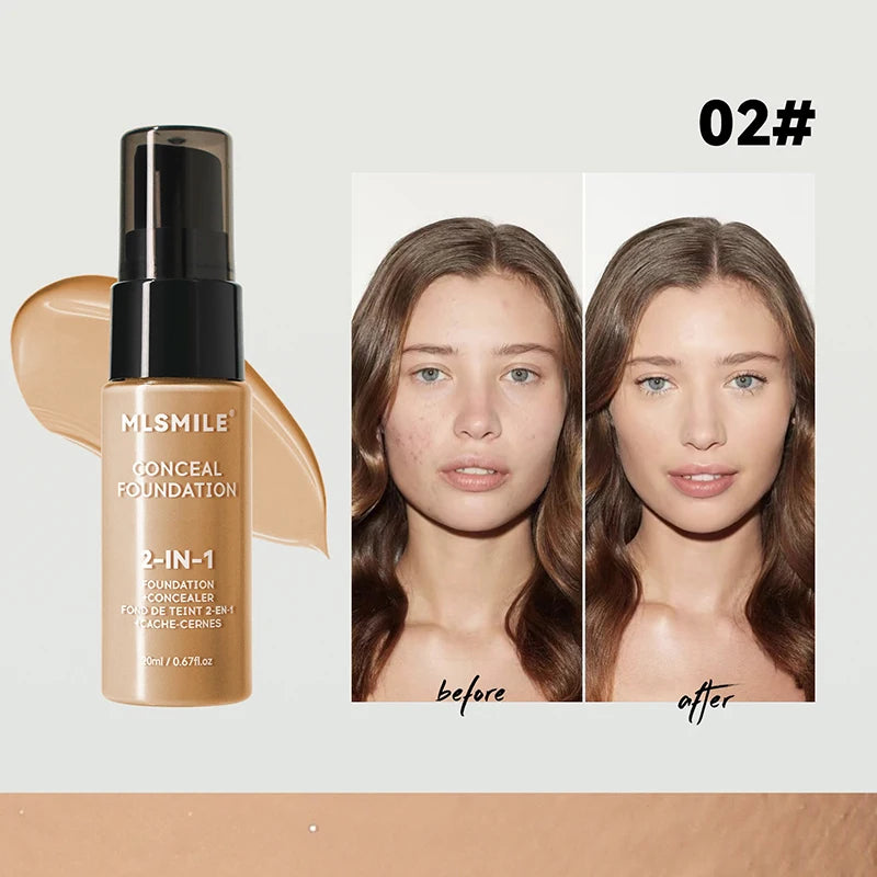 Matte Full Coverage Foundation Cream – Oil-Control, Waterproof & Long-Lasting