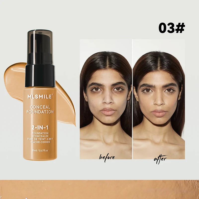 Matte Full Coverage Foundation Cream – Oil-Control, Waterproof & Long-Lasting