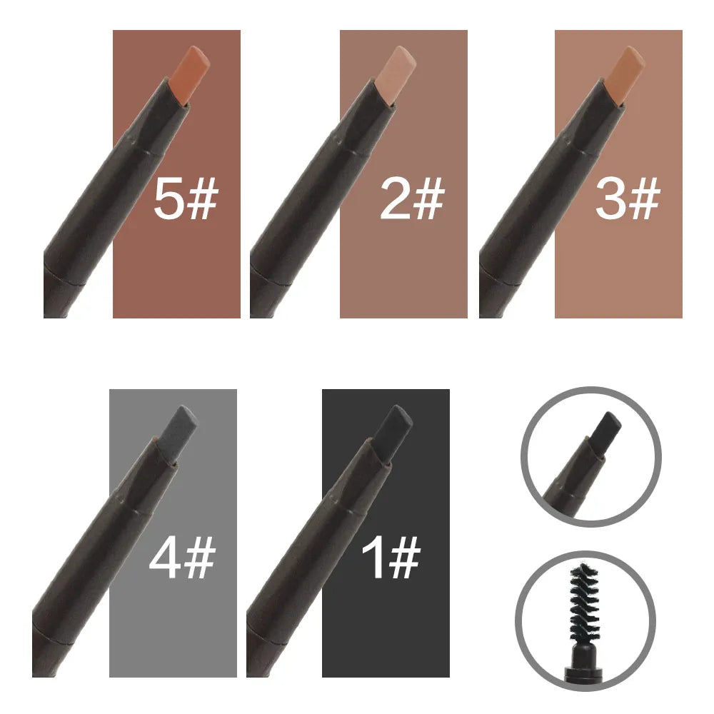 Waterproof Double-Head Micro-Fork Eyebrow Pencil – Long-Lasting Natural Finish