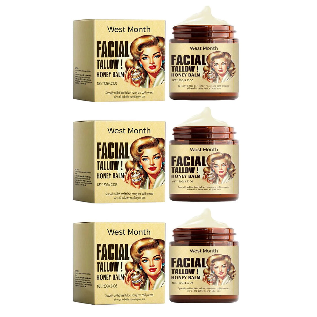 Beef Tallow Face Cream – Moisturizing & Firming