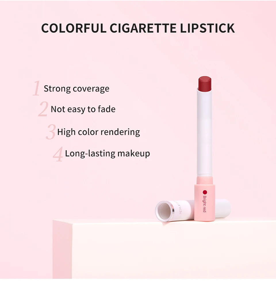 4pcs Cigarette Lipstick Set – Matte Lip Glaze, Waterproof & Long-Lasting Tint