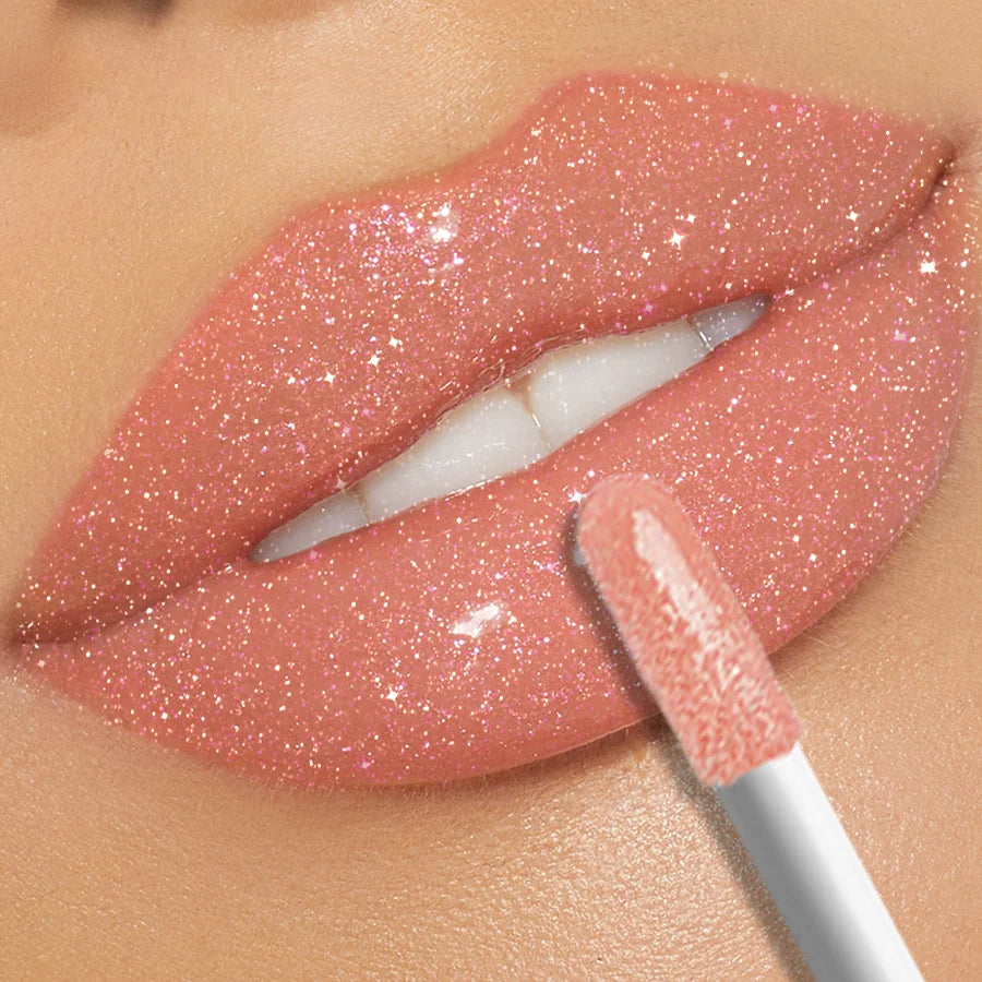 9-Color Diamond Shimmer Glitter Lip Gloss Set