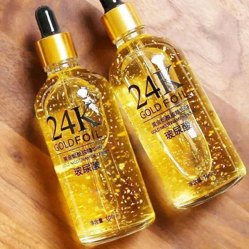 24K Gold Hyaluronic Acid Face Serum – Anti-Aging & Whitening Essence (100ml)