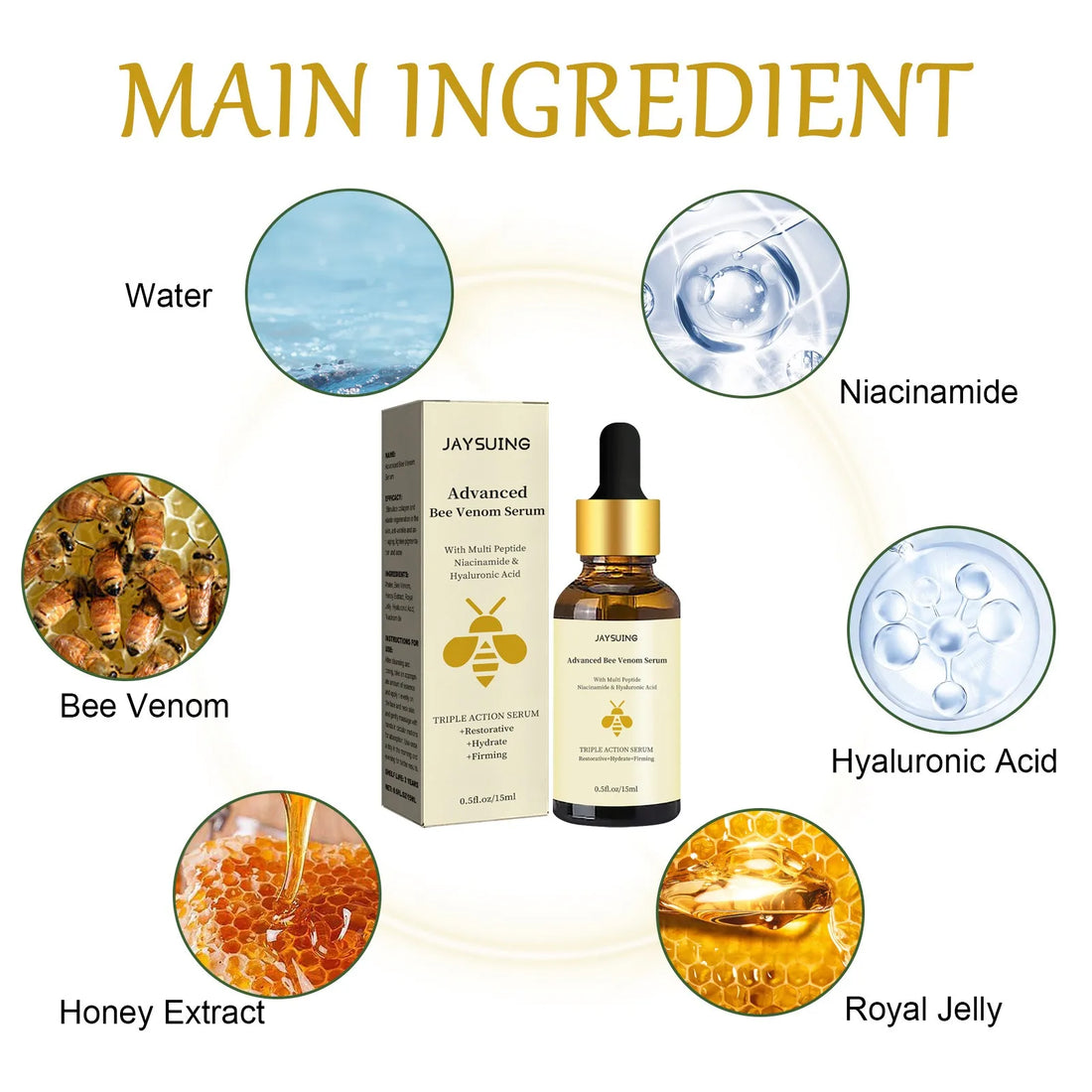 1/2/3pcs Bee Venom Face Serum – Anti-Wrinkle Essence