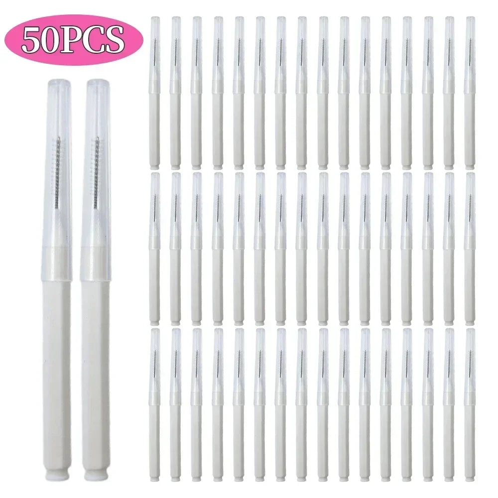 5/10/50pcs Mini Disposable Brow & Lash Brushes