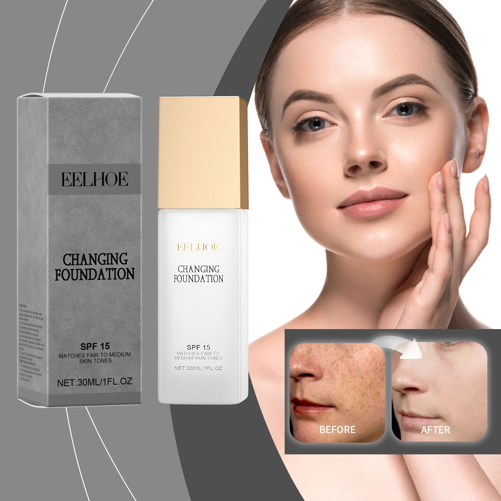 Full Coverage Matte Liquid Foundation – SPF15