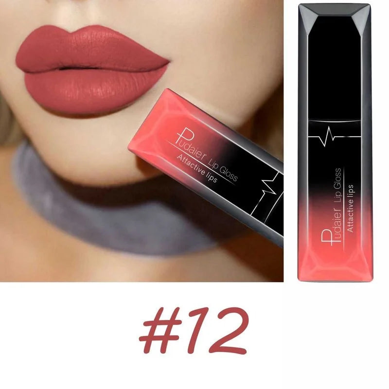 17-Color Matte Liquid Lipstick Set – Long Lasting