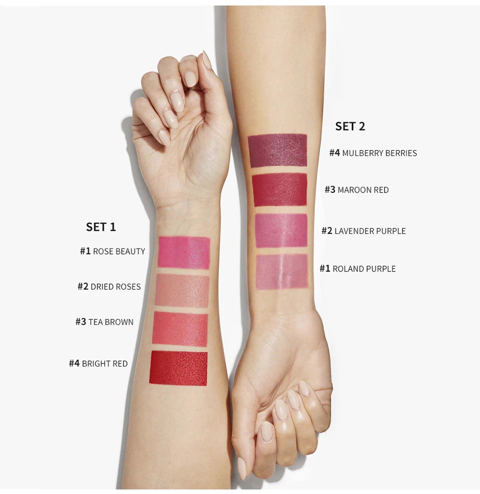 4pcs Cigarette Lipstick Set – Matte Lip Glaze, Waterproof & Long-Lasting Tint