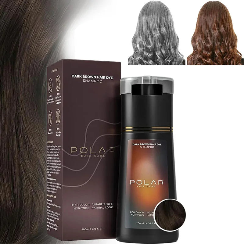 200ml Black Hair Dye Shampoo – Organic & Permanent