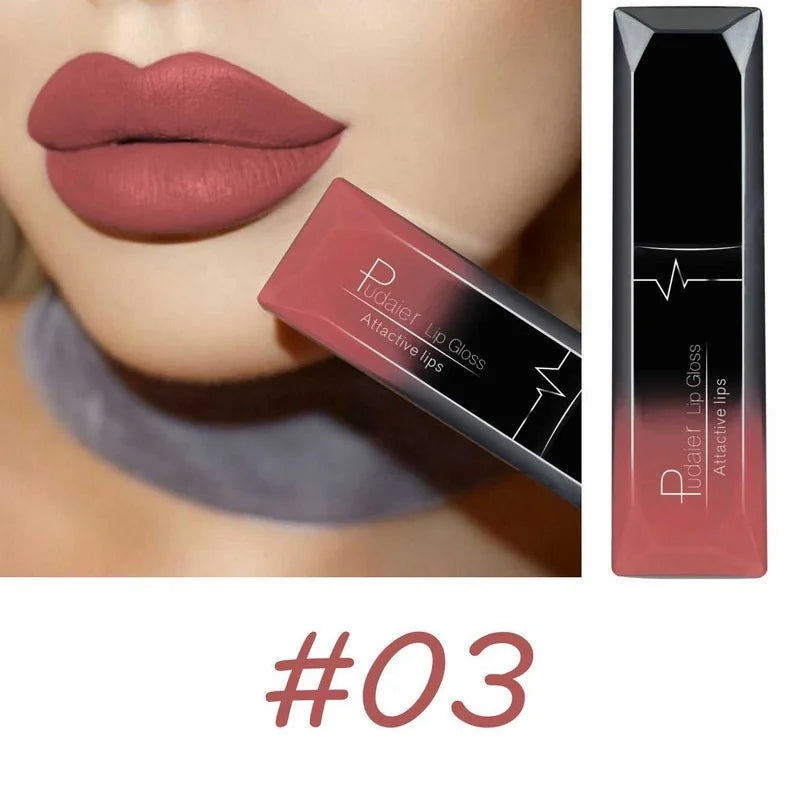 17-Color Matte Liquid Lipstick Set – Long Lasting