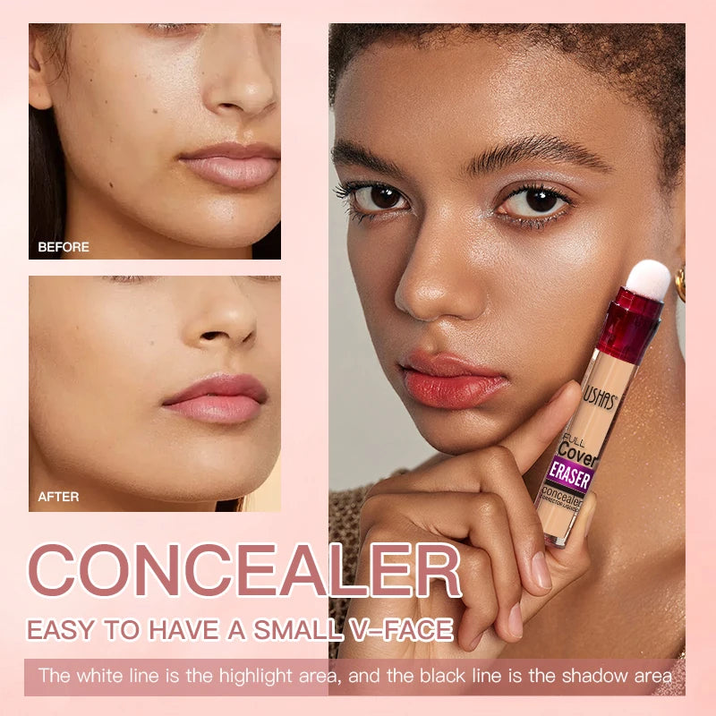 USHAS 12-Color Liquid Concealer – Moisturizing, Long-Lasting & Multi-Use