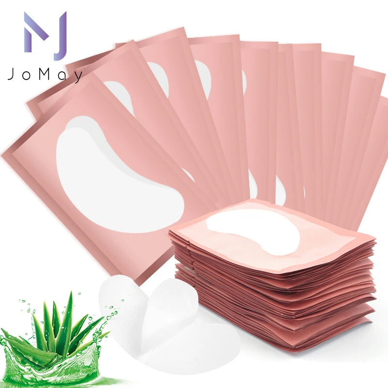 50 Pairs Hydrogel Under-Eye Pads for Eyelash Extensions – Lint-Free Patches