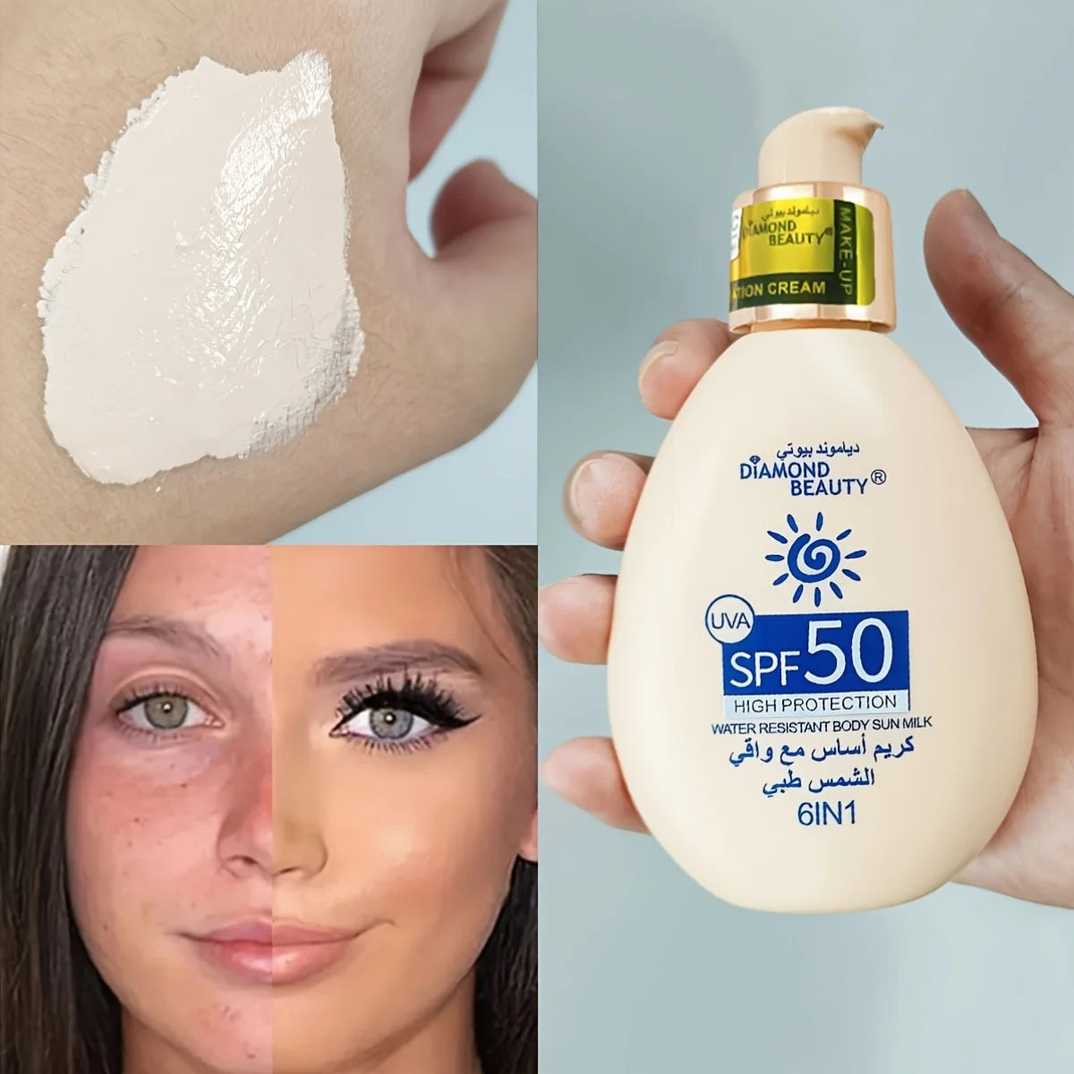 SPF50 Whitening Sunscreen Cream – Face & Body UV Protection