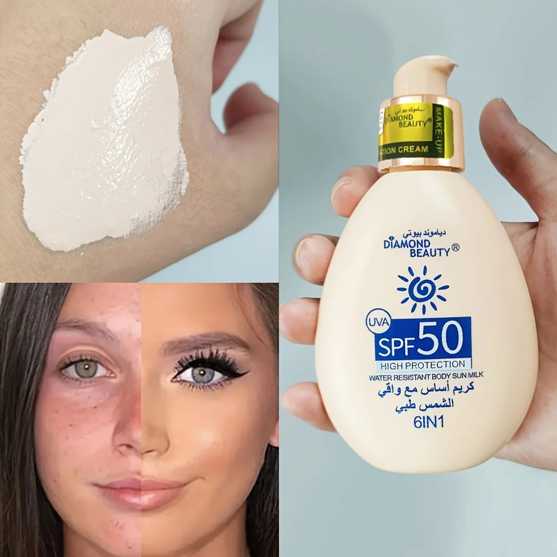 SPF50 Whitening Sunscreen Cream – Face & Body UV Protection