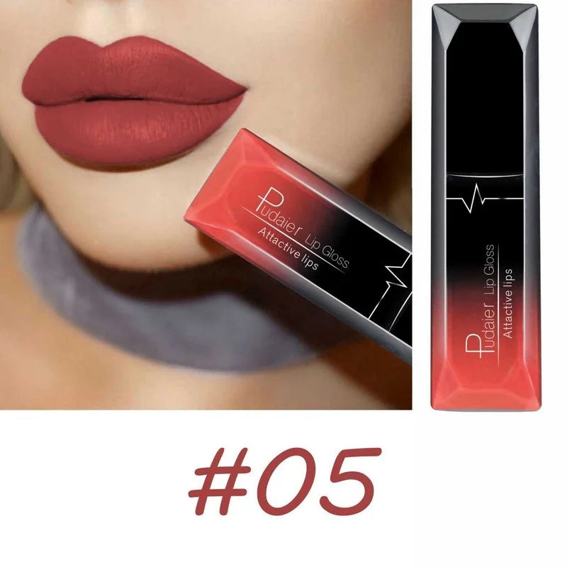 17-Color Matte Liquid Lipstick Set – Long Lasting