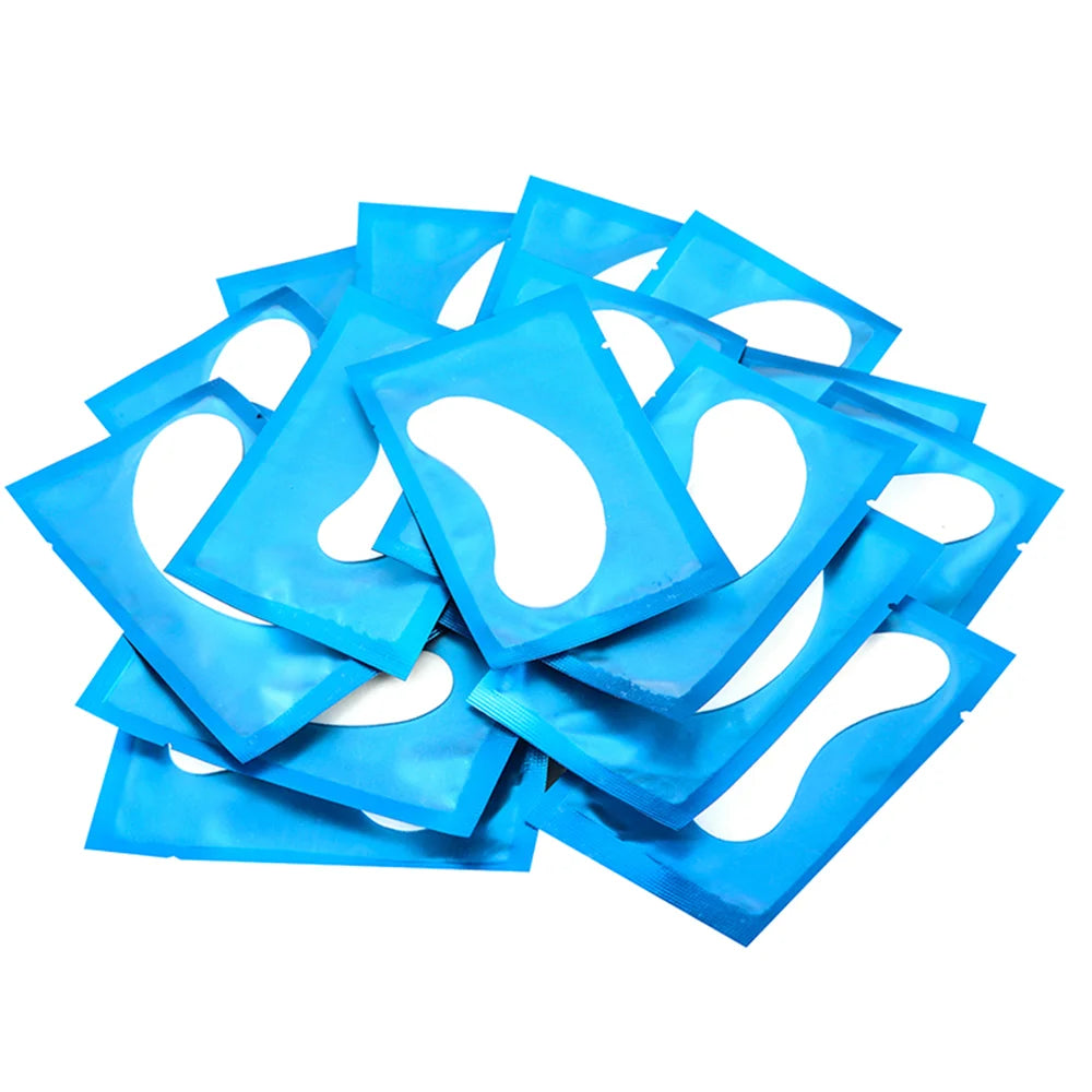 50 Pairs Hydrogel Under-Eye Pads for Eyelash Extensions – Lint-Free Patches