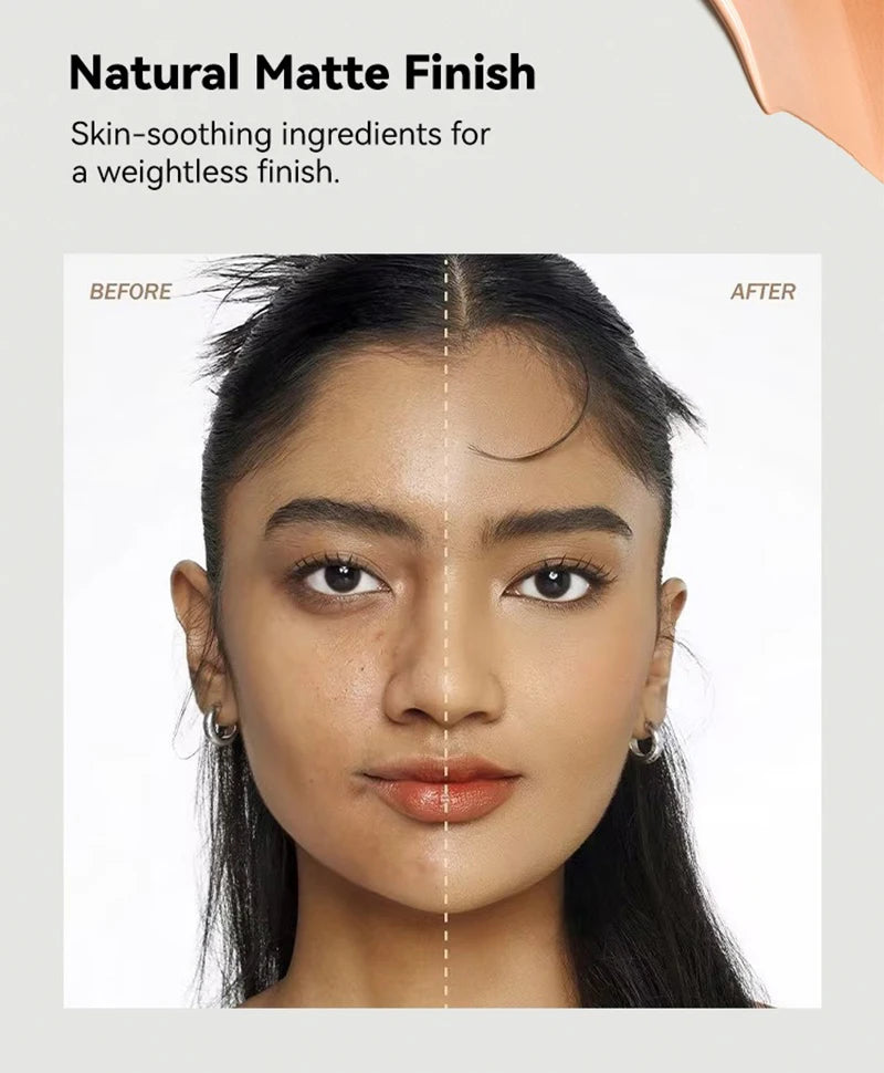 Matte Full Coverage Foundation Cream – Oil-Control, Waterproof & Long-Lasting