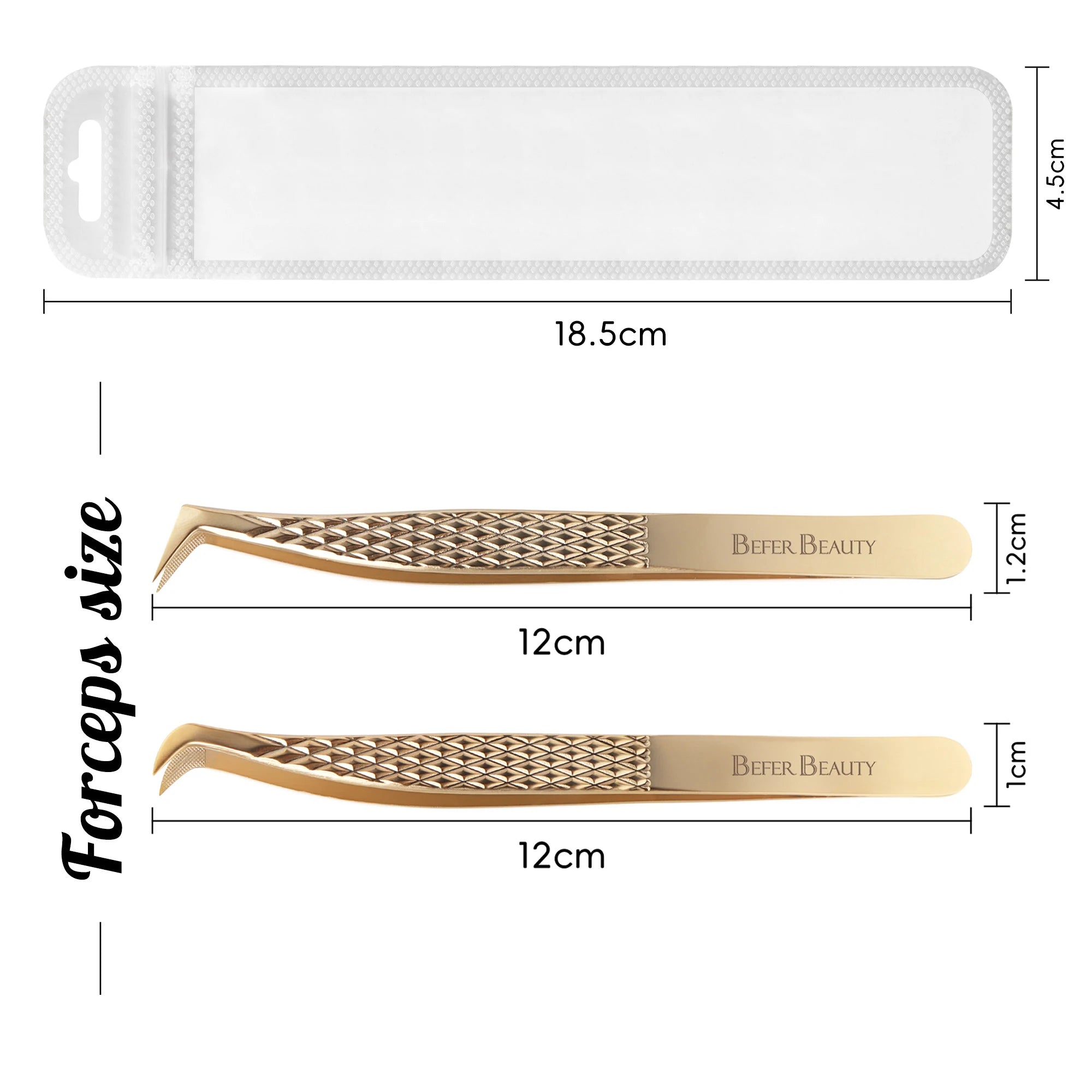 Anti-Static Stainless Steel Eyelash Extension Tweezers