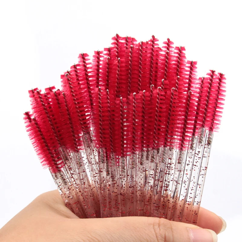 5/25/50pcs Crystal Eyelash Brush Applicators