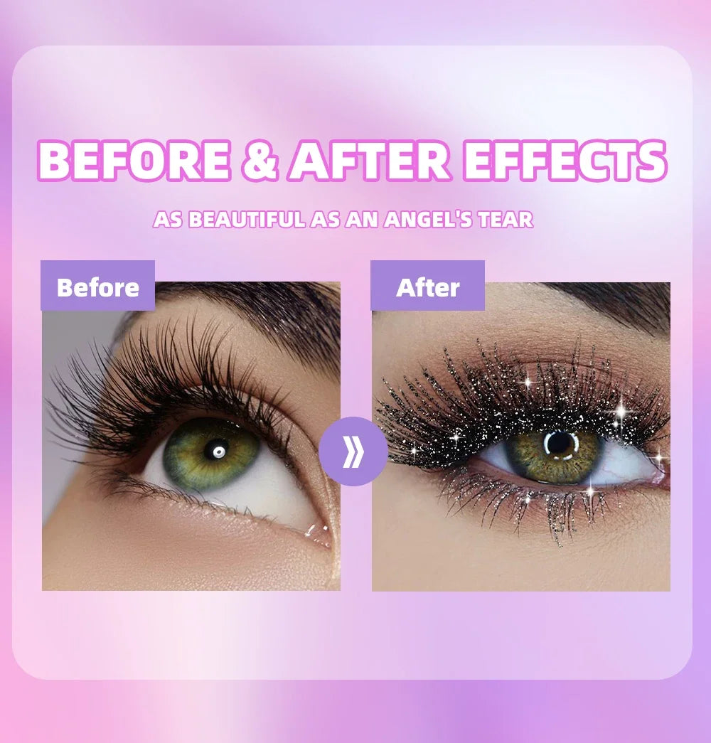 Diamond Purple Glitter Mascara – Shimmer, Curling & Long-Lasting