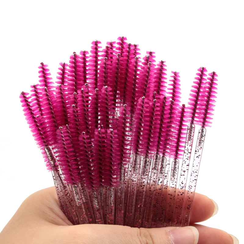 5/25/50pcs Crystal Eyelash Brush Applicators