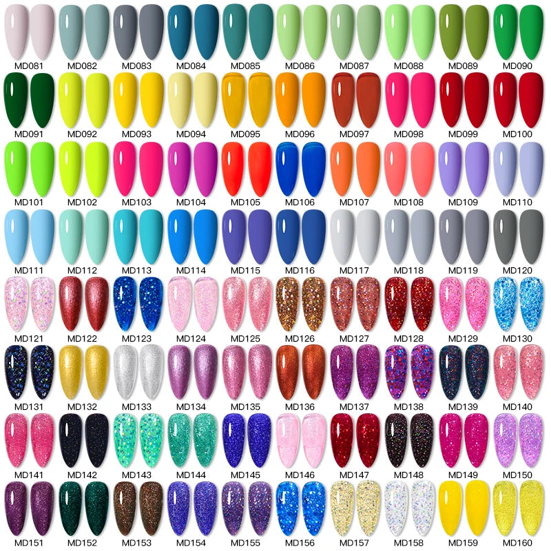 MSRUIOO 8-Piece Gel Nail Polish Set – Summer Colors, UV/LED Semi-Permanent