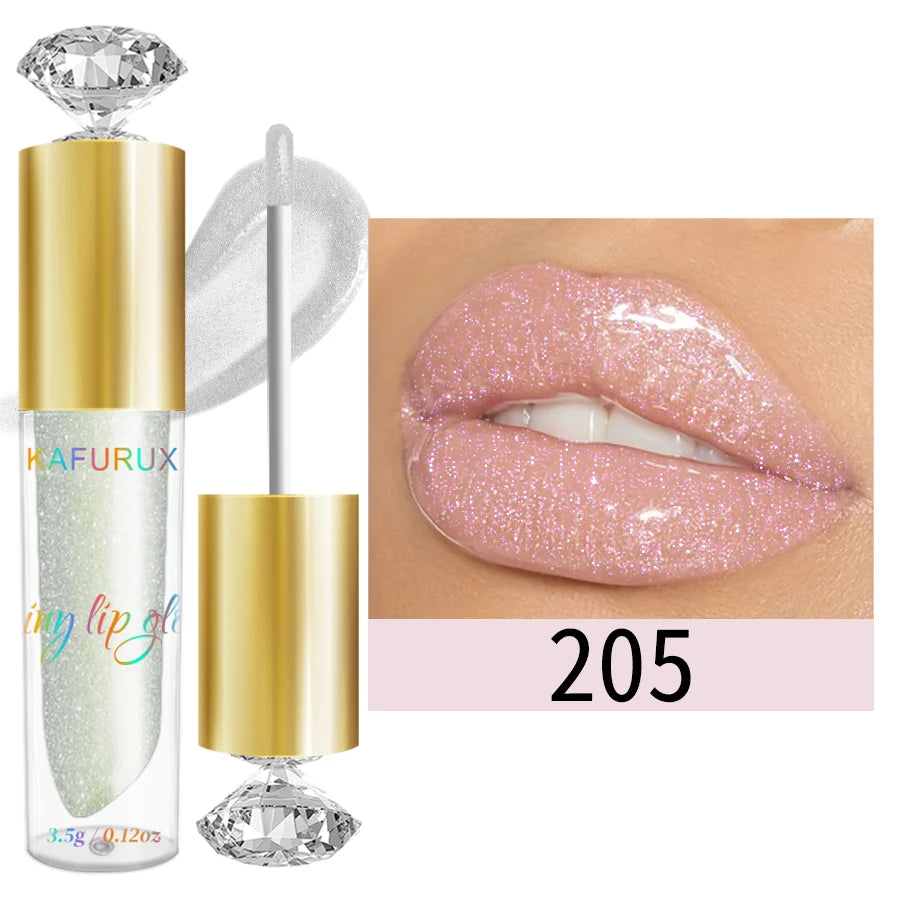 9-Color Diamond Shimmer Glitter Lip Gloss Set
