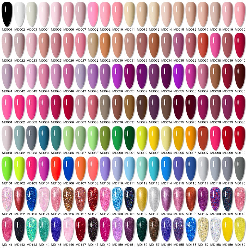 MSRUIOO 8-Piece Gel Nail Polish Set – Summer Colors, UV/LED Semi-Permanent