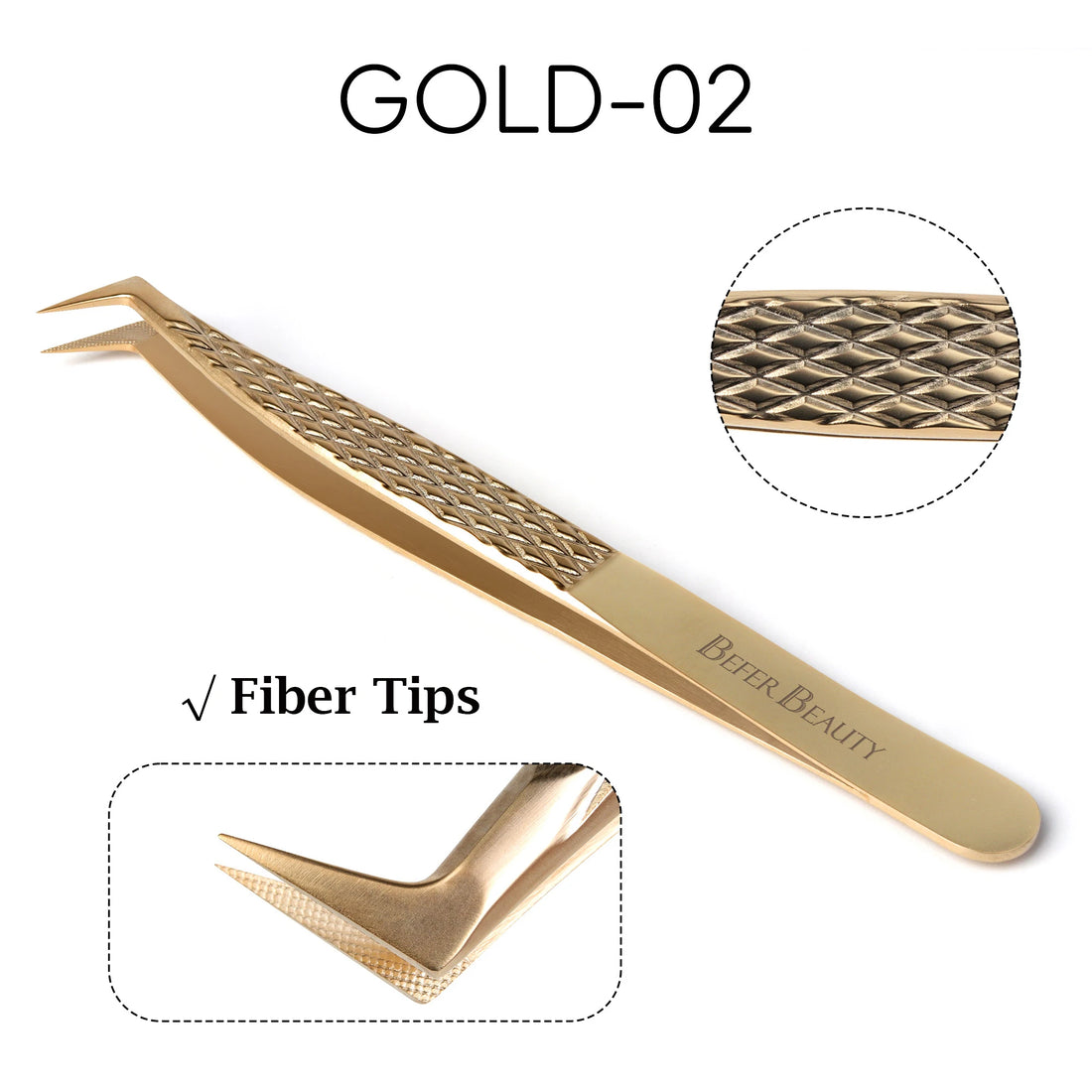 Anti-Static Stainless Steel Eyelash Extension Tweezers