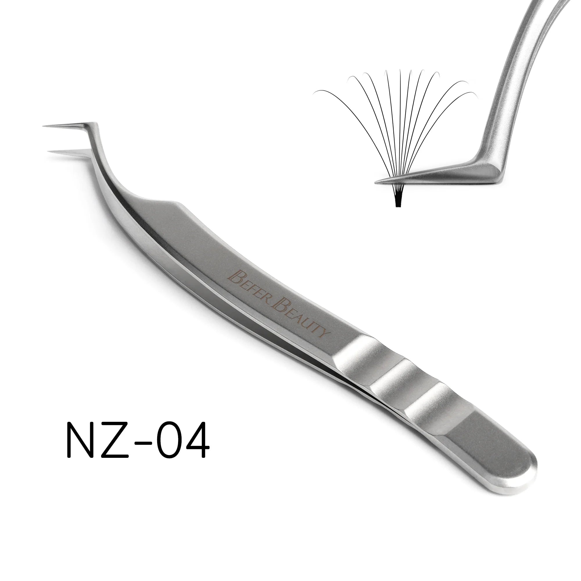 Anti-Static Stainless Steel Eyelash Extension Tweezers