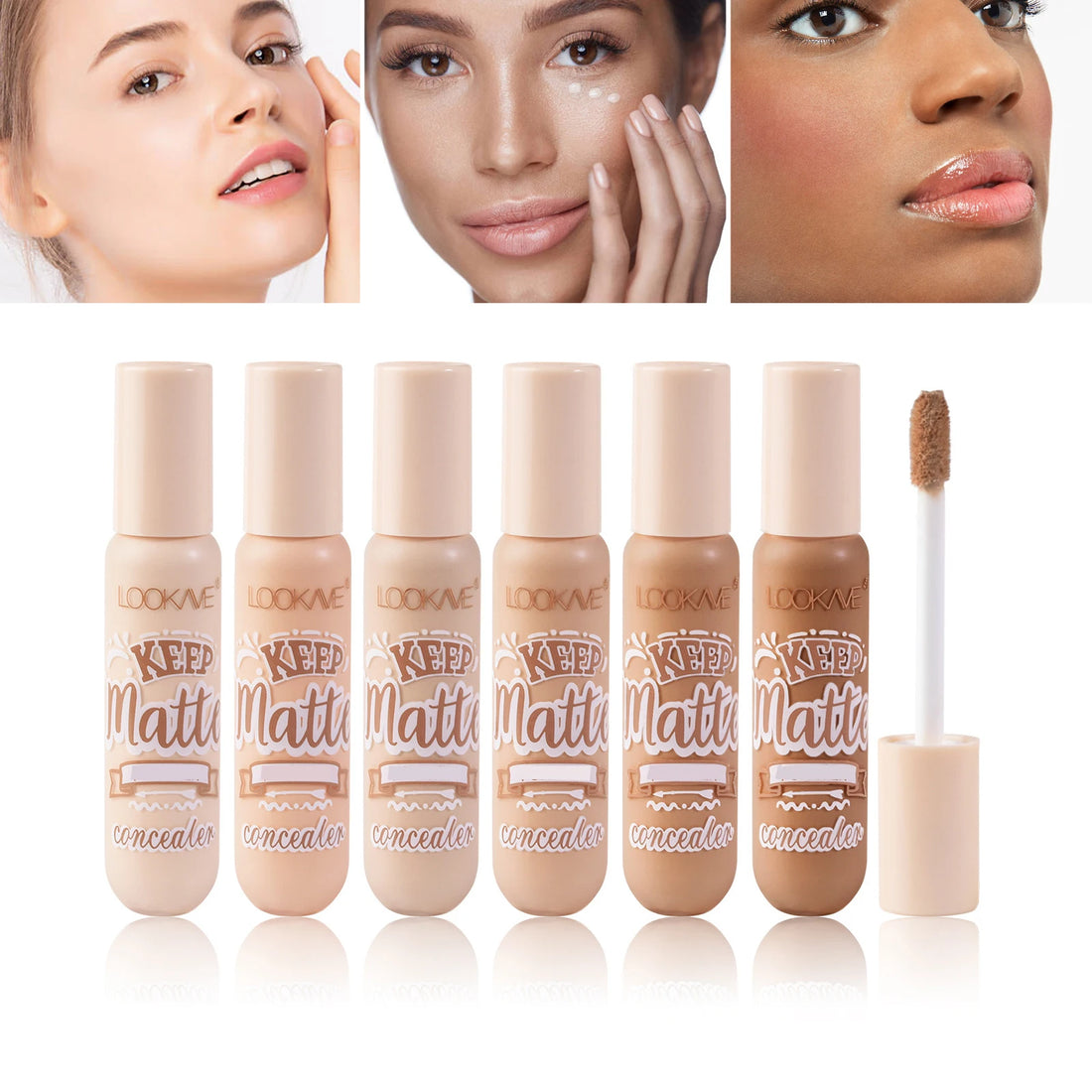 6-Color Liquid Concealer Stick – Full Coverage & Matte Finish Foundation