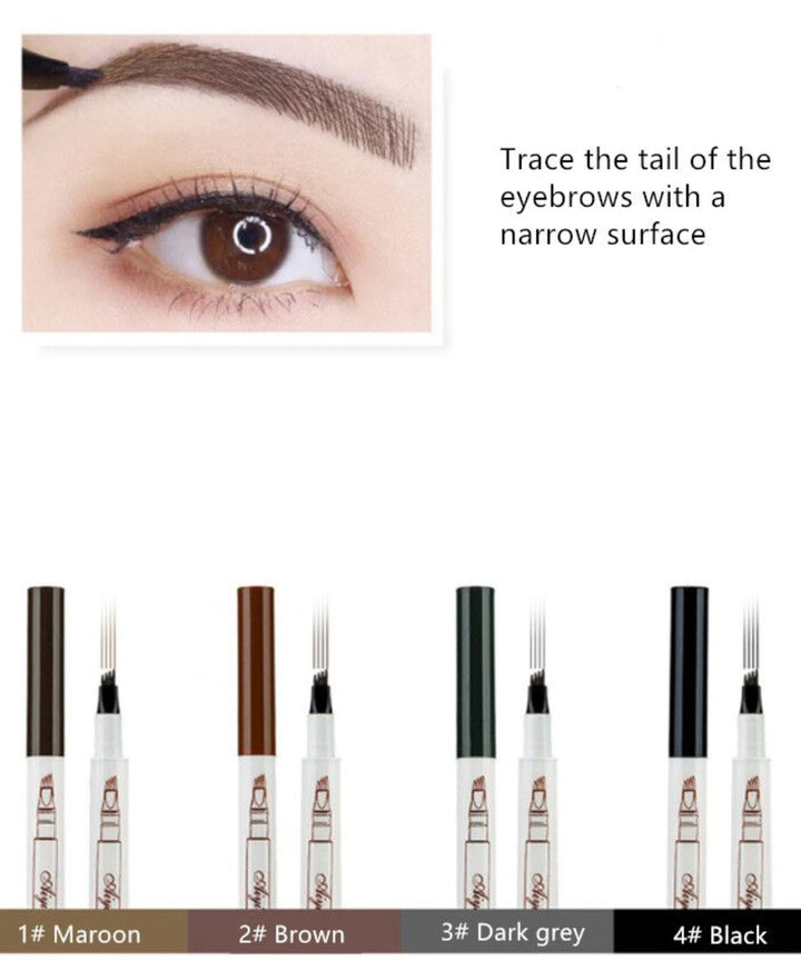Waterproof Double-Head Micro-Fork Eyebrow Pencil – Long-Lasting Natural Finish