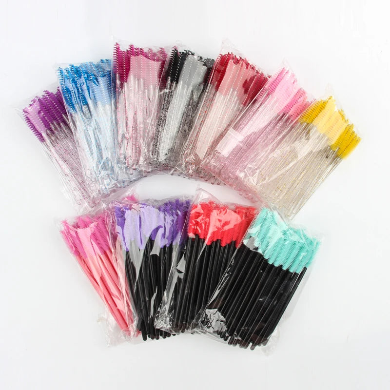 5/25/50pcs Crystal Eyelash Brush Applicators