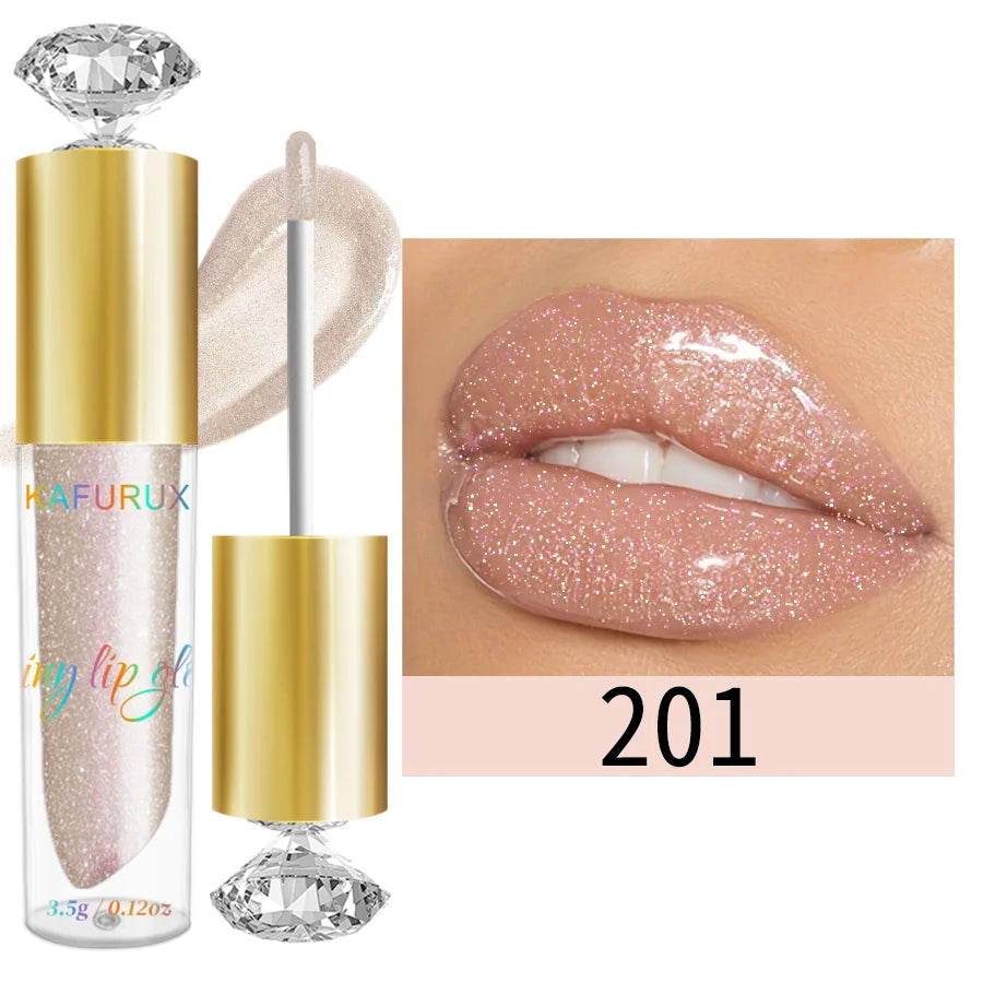 9-Color Diamond Shimmer Glitter Lip Gloss Set