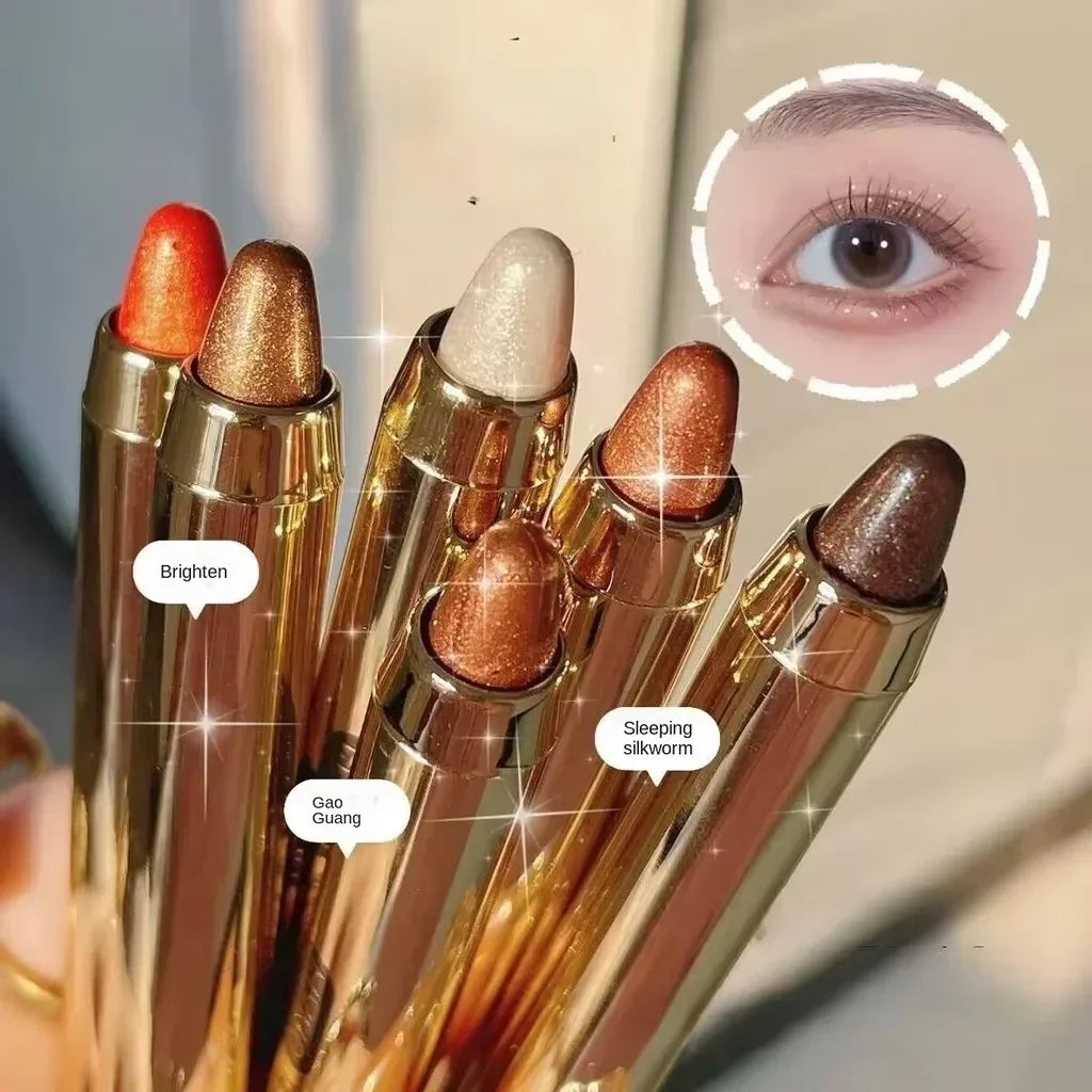 Double-Ended Eyeshadow Stick – Matte & Glitter, Waterproof & High Pigment