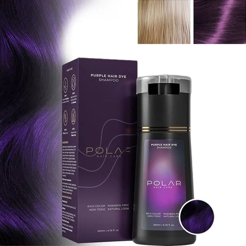200ml Black Hair Dye Shampoo – Organic & Permanent