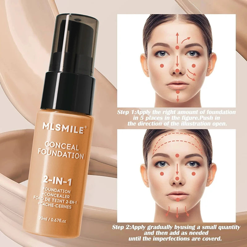 Matte Full Coverage Foundation Cream – Oil-Control, Waterproof & Long-Lasting