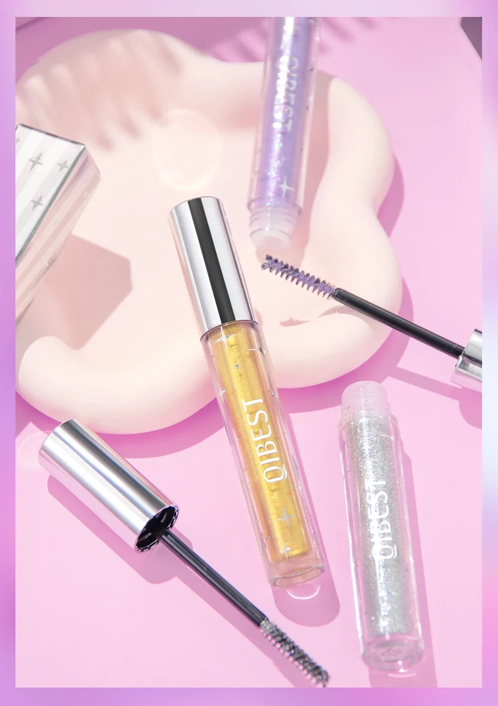 Diamond Purple Glitter Mascara – Shimmer, Curling & Long-Lasting